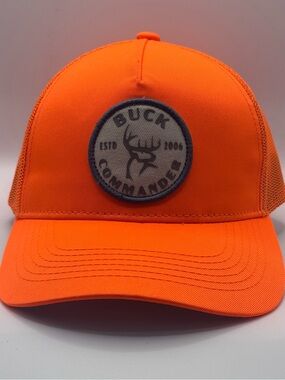 Buck Commander Blaze Orange Snapback Trucker Hat, NWT